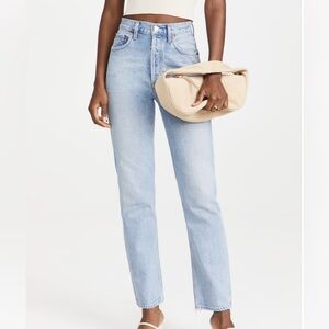 AGOLDE 90s Pinch Waist High Rise Straight Jeans in Focus size 26